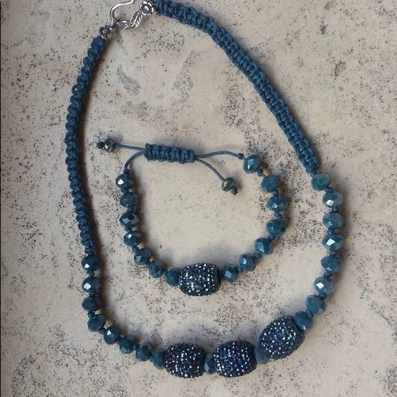 Blue - Handcrafted Stone Work Bracelet 16 main image 1